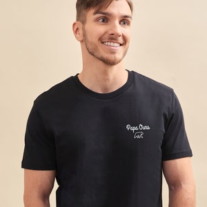 Men Embroidered Papa Ours T-Shirt, Men Personalized T-Shirt, Personalized Gift Dad, Father's Day Gift image 4