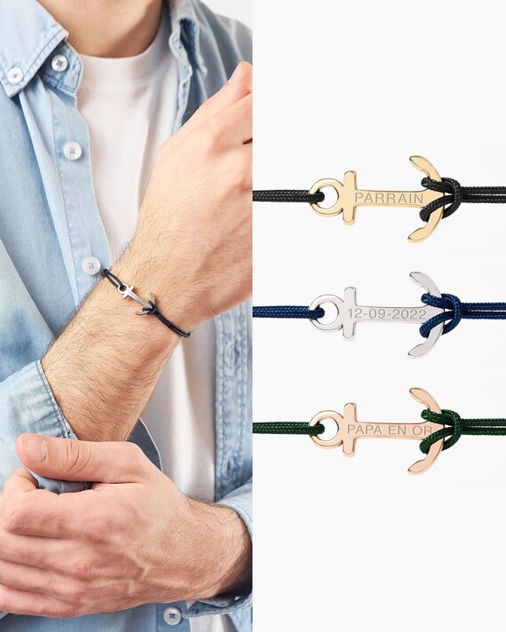 Bracelet homme personnalisé Saint Valentin