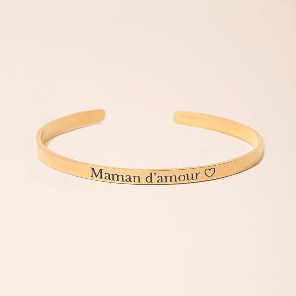 Personalized bar bangle bracelet | Engraved bangle bracelet | Women's name bracelet | Baby gift | Valentine's Day gift for women