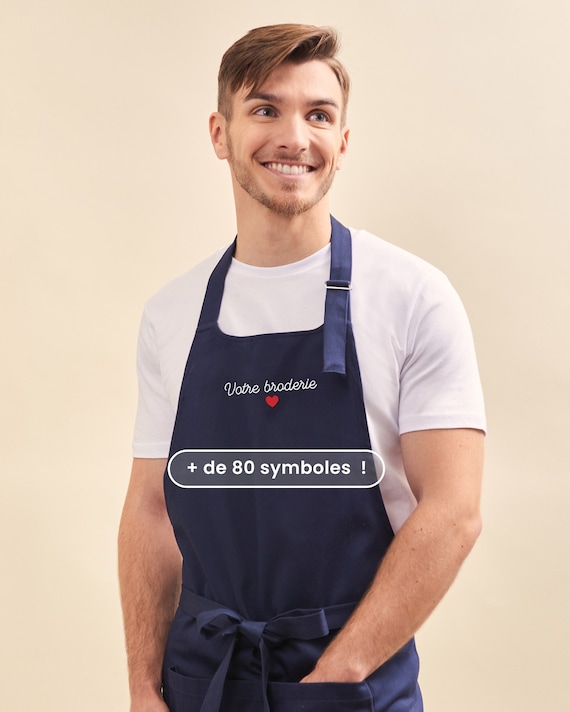 Tablier Brodé Cuisine personnalisé avec un prénom