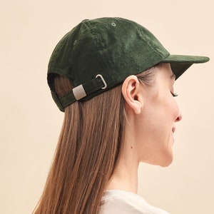 Casquette Velours Verte Personnalisée Brodée Unisexe, Casquette Personnalisée, Cadeau Fête Des Mères, Cadeau Fête Des Pères image 6