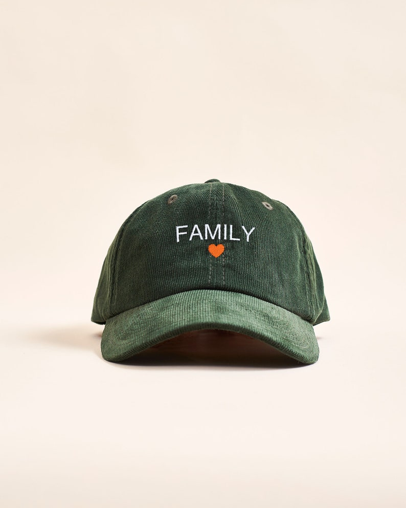 Casquette Velours Verte Personnalisée Brodée Unisexe, Casquette Personnalisée, Cadeau Fête Des Mères, Cadeau Fête Des Pères 画像 5