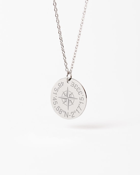 Personalized hotsell coordinates necklace
