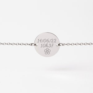 Bracelet Personnalisé Femme, Bracelet Prénom, Bijou Femme Personnalisé, Cadeau Fête Des Mères Personnalisé Argent