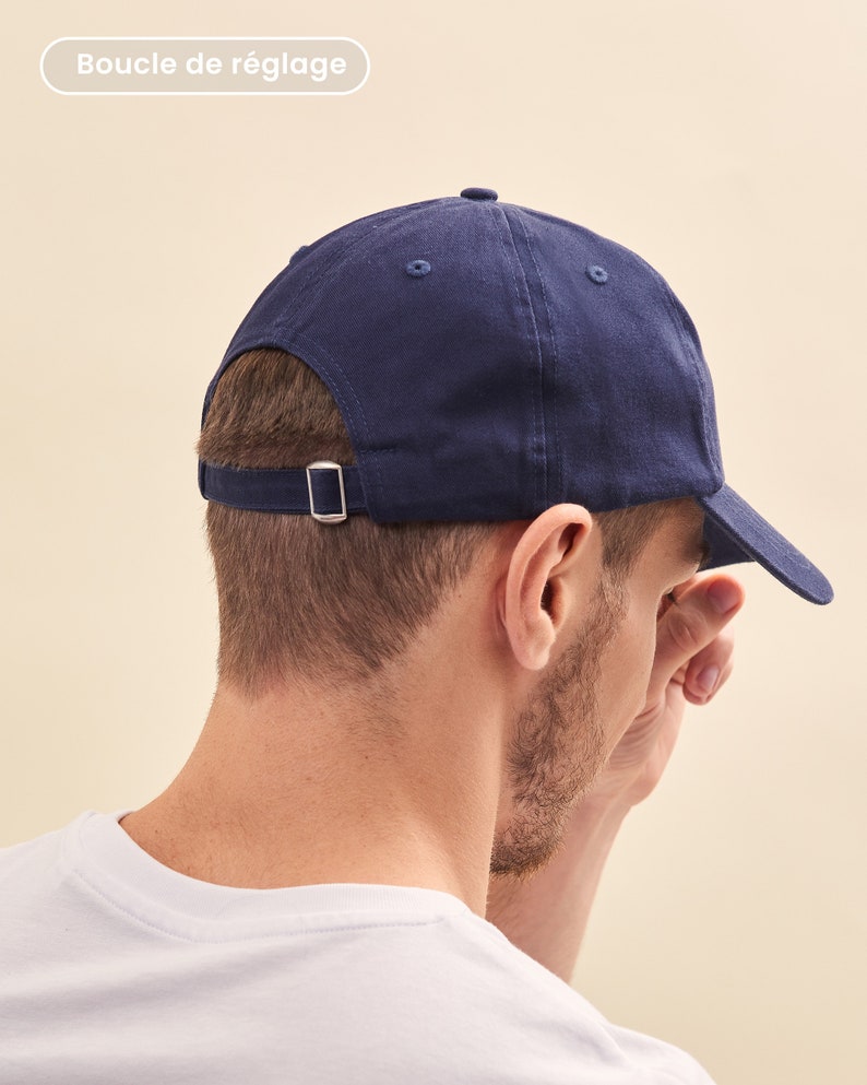 Casquette Brodée Personnalisée Unisexe, Casquette Bleue Brodée, Cadeau Pour Elle, Cadeau Pour Lui, Cadeau Fête Des Mères, Fête Des Pères image 9