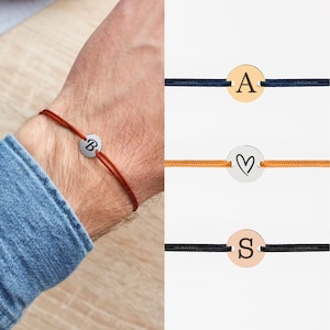 Pulsera de cordón para hombre grabada personalizada | Regalo personalizado para hombres | Joyería grabada para hombre | Pulsera Padrino Papá Abuelo Pareja