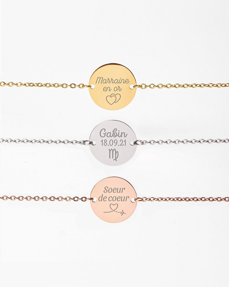 Bracelet Personnalisé Femme, Bracelet Prénom, Bijou Femme Personnalisé Femme, Cadeau Fête Des Mères Personnalisé image 1