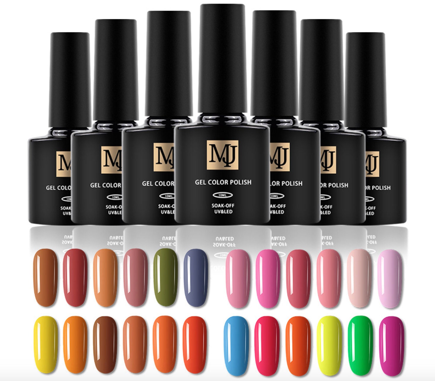 Nail Gel Nail Polish UV LED Soak Off Nail Varnish Top Base Coat Colou…