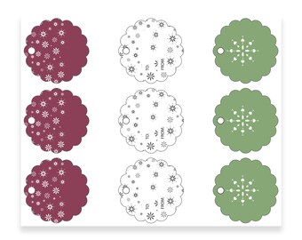 Digital Tags - Cardstock and Avery Template 22802