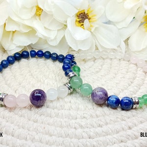 MIGRAINE Headache Relief Bracelet grade AA-AAA genuine semiprecious gemstone unisex style adult/youth jewelry, natural crystal healing