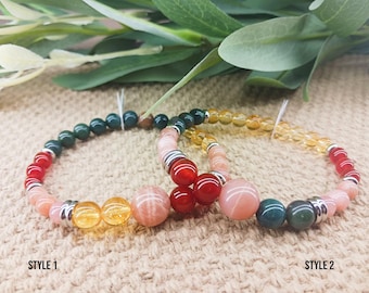 Pulseira para a saúde renal; pedras preciosas de grau AAA, detalhes em aço hipoalergênico, design unissex.