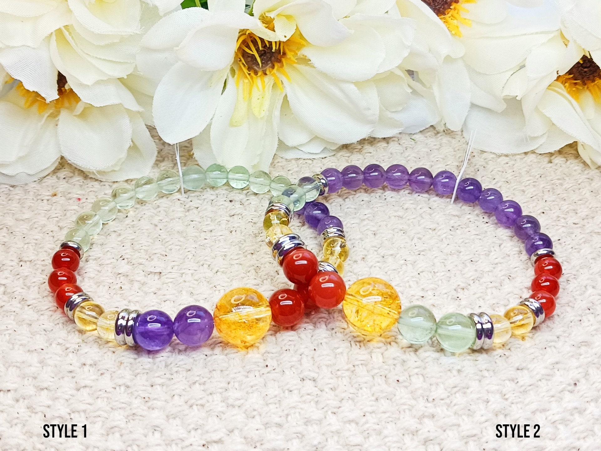 胃/腸/消化補助ブレスレット。グレードAAAの宝石、低刺激性スチールの