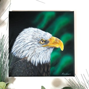 American Bald Eagle,  Bird of Prey,  Original Acrylic Painting. Wall Art, Home Decor, Canvas Painting, Artwork