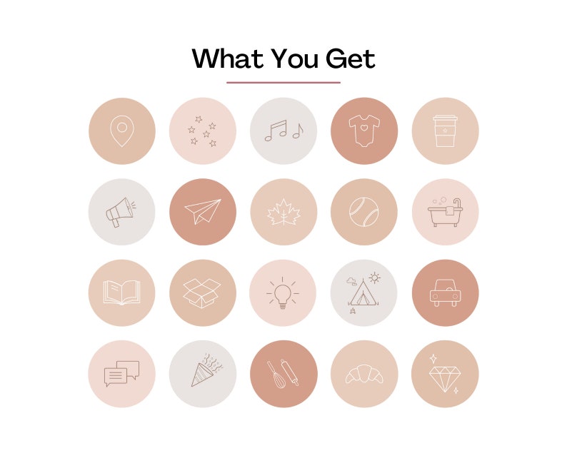 450 Lifestyle Instagram Highlight Covers Muted Pastels Boho Etsy