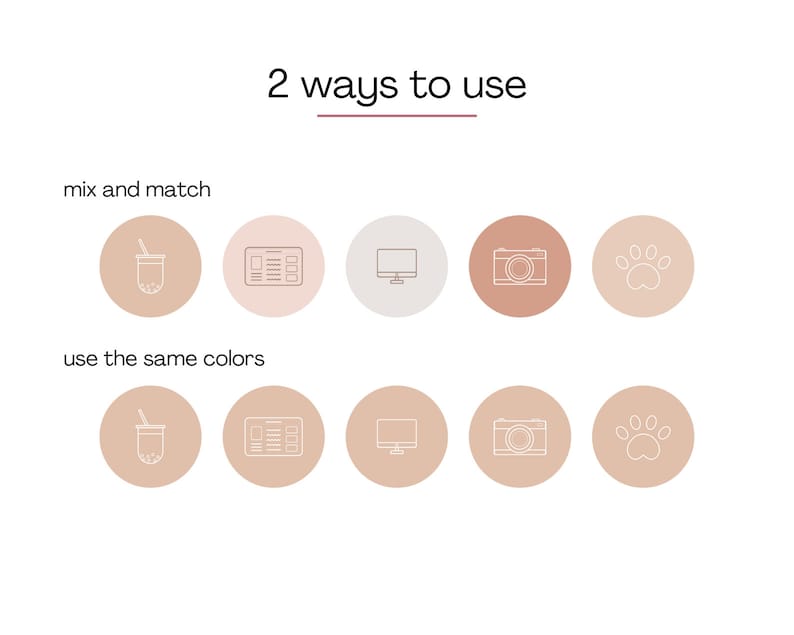 450 Lifestyle Instagram Highlight Covers Muted Pastels Boho Etsy