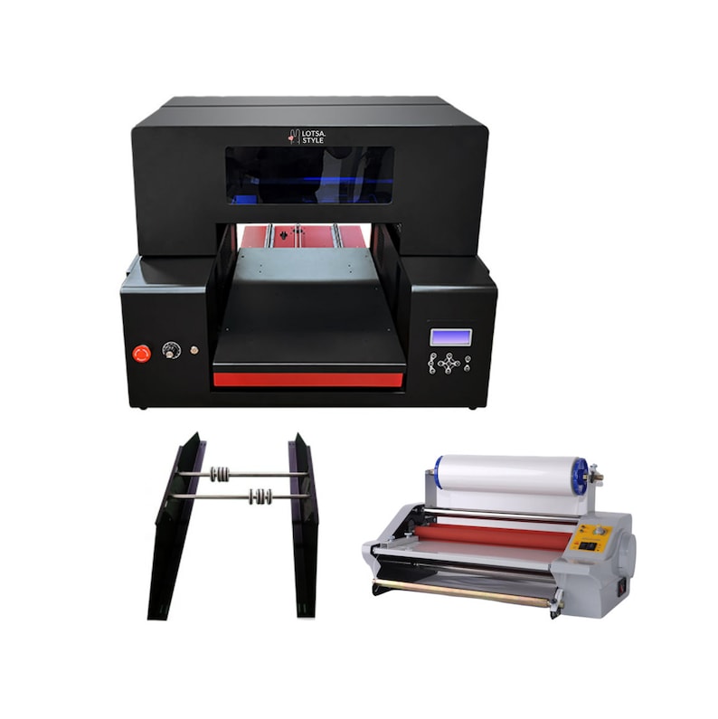UV DTF (Direct to Film) Printer Bundle - UV printing direct to substrate or direct to film + Laminator,Rotary