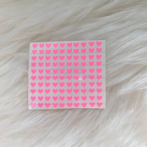 1 Sheet of 100 Mini Neon Hearts