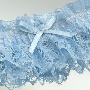 Blue Lace Wedding Garter, Something Blue Bridal Keepsake
