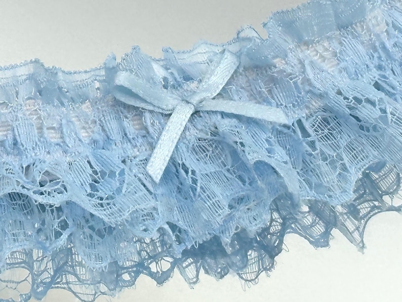 Blue Lace Wedding Garter, Something Blue Bridal Keepsake