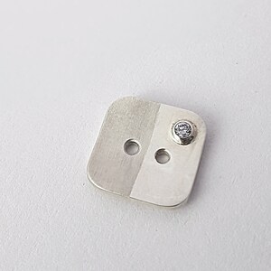 Buttons | 15mm Silver Cubic Zirconia | Artisan Custom in UK | Set of 2-7 | Gift-boxed | Free Delivery