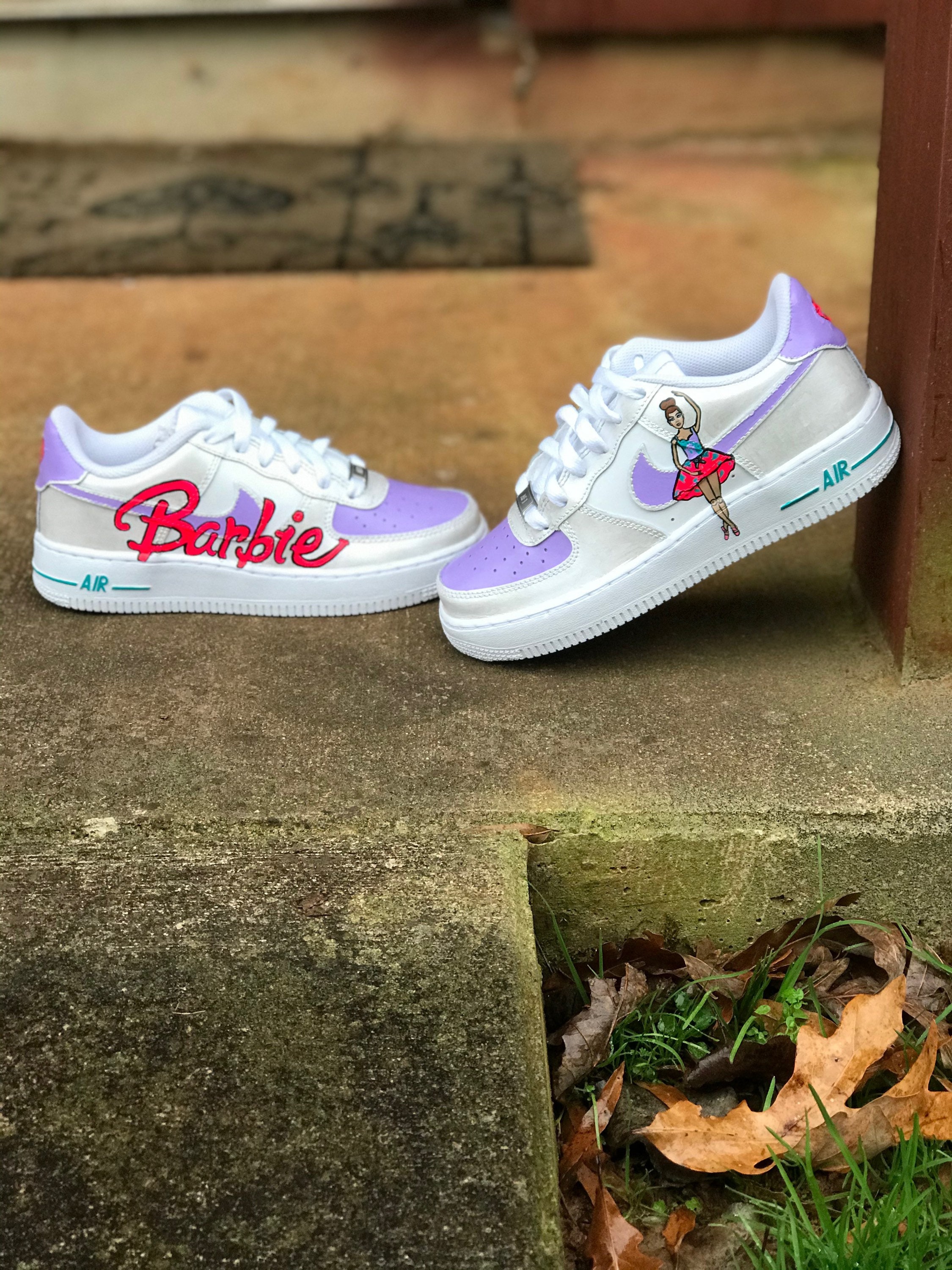 Nike Barbie Edition Air Force One Lows Etsy