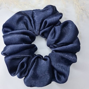 Scrunchie Hairstyles  Navy  Velvet Touch Satin Luxury accessories Gift Girls Fashion