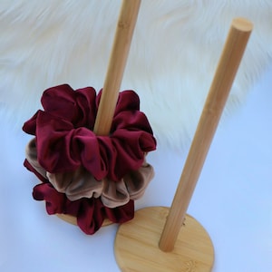 Scrunchie stand holder bamboo hair accessories unique gift girls 13 inch 4,5 inch fashion hair elastic