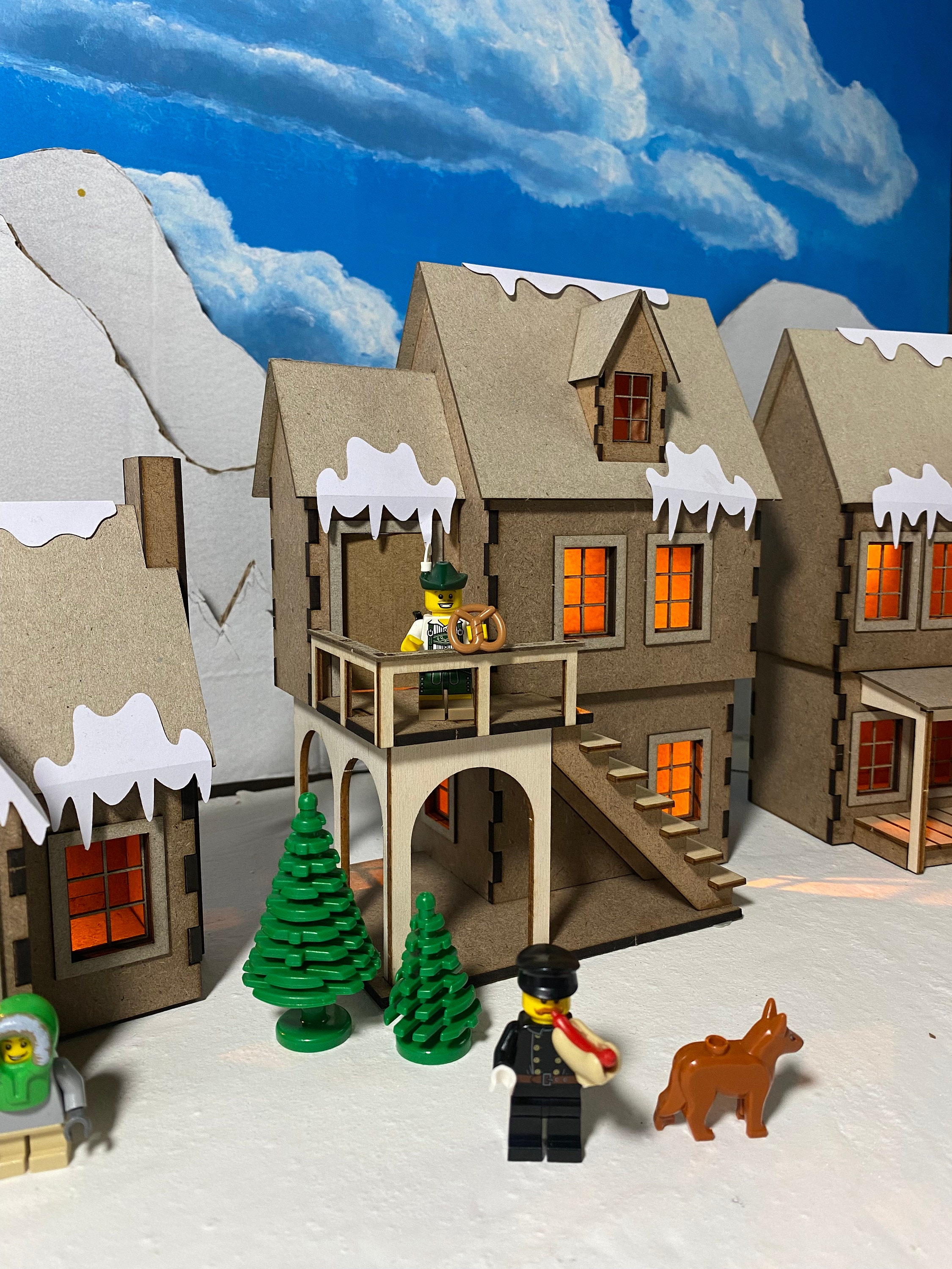 Legoscale Christmas Village Kit Etsy Australia