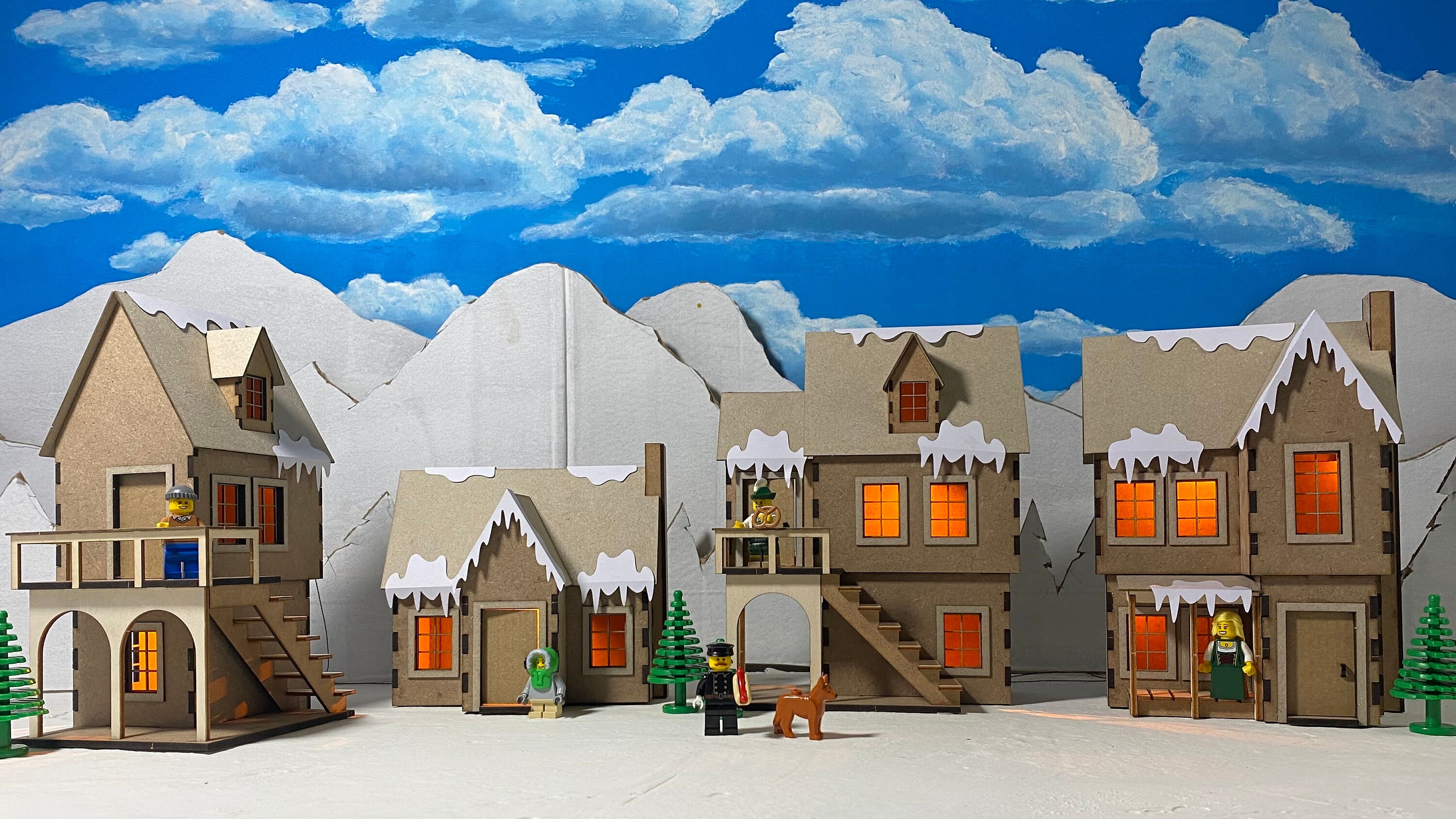 Legoscale Christmas Village Kit Etsy Australia