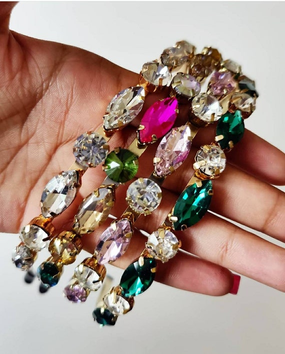 Luxurious Wedding Multicoloured Crystal Diamante Hairband  display picture 2