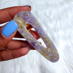 Purple Acetate Hair Clips – Festival Hair Accessories, Women’s Hair Pins, Gold Accent Barrettes, Summer Hair Clips Set