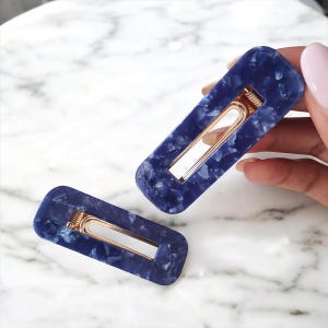 Blue Hair Clips Set, Cute Hair Accessories for Women Girls, Aesthetic Barrettes, Trendy Hair Pins, Gift for Her, Cute Hair Clip