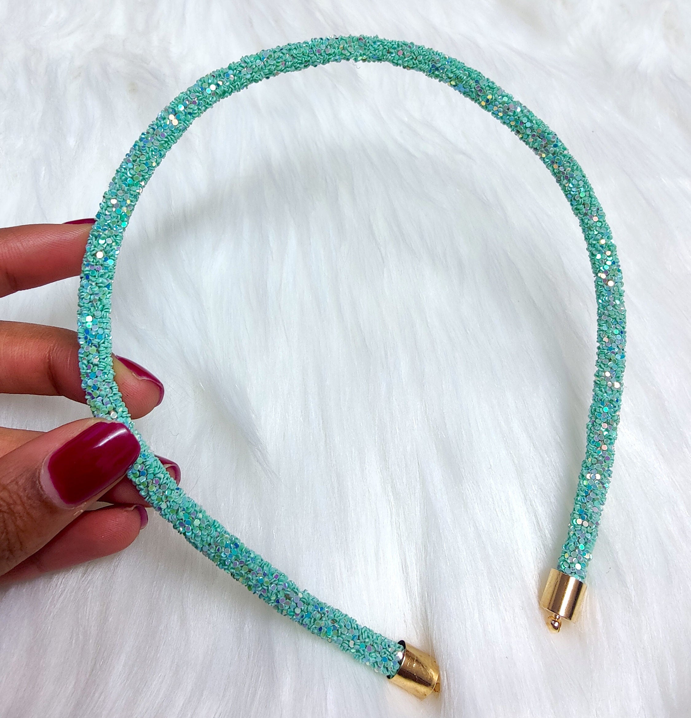Xerling - Fascia per capelli con cristalli e strass trasparenti, per