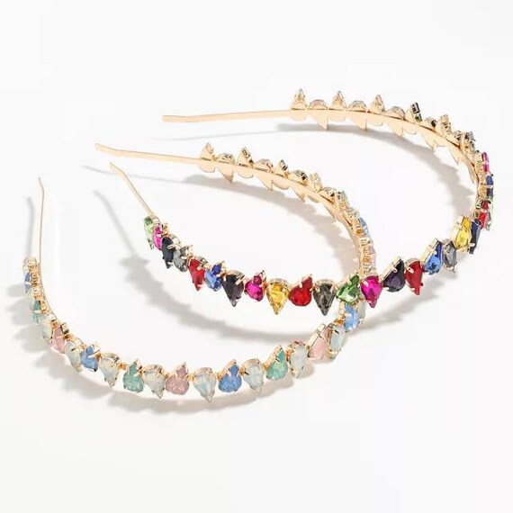 Luxurious Wedding Festival Pastel Crystal Diamante Hairband  display picture 1