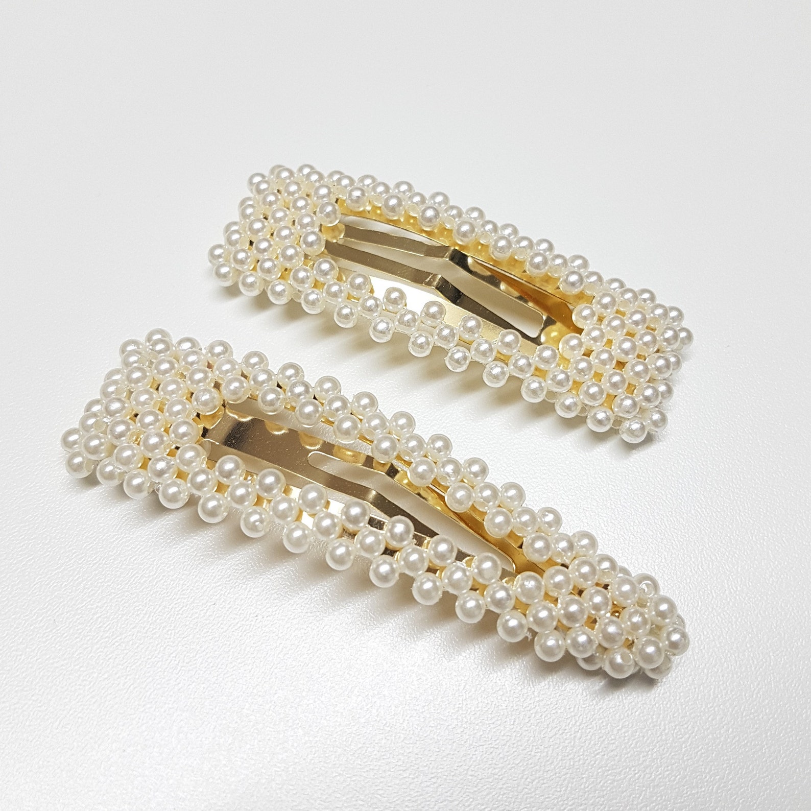 Pearl embellished hair clips bead oversized strong pins Etsy