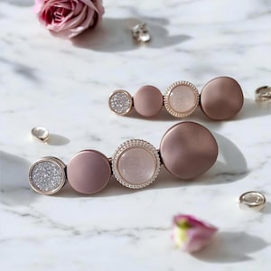 Pink Hair Clip Circle Barrette – Cute Round Hair Accessory for Women Girls – Aesthetic Hair Claw – Kawaii Hair Clip – Y2K Hair Fashion