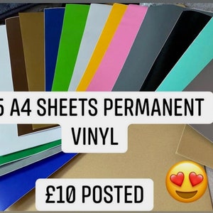 15 einzelne permanente A4-Vinylblätter. Alles in allem 13.00 Uhr!! Kostenloser Versand