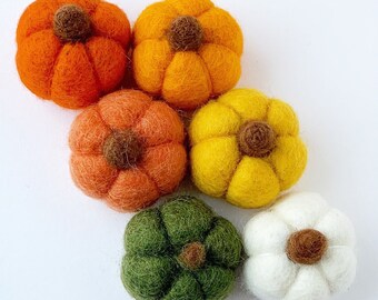 Autumnal Felted Pumpkins - Sold Individually