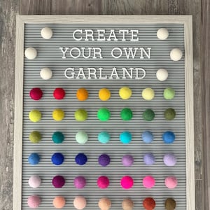 Custom Larger 2.5cm Felt ball Garland| Custom Pom Pom Garland| Custom made Nursery Decor| Custom Pom Pom Bunting| Felt ball Nursery Garland