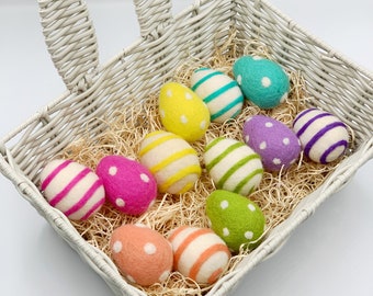Loose Felted Easter eggs