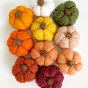 Autumnal Felted Pumpkins - Sold Individually