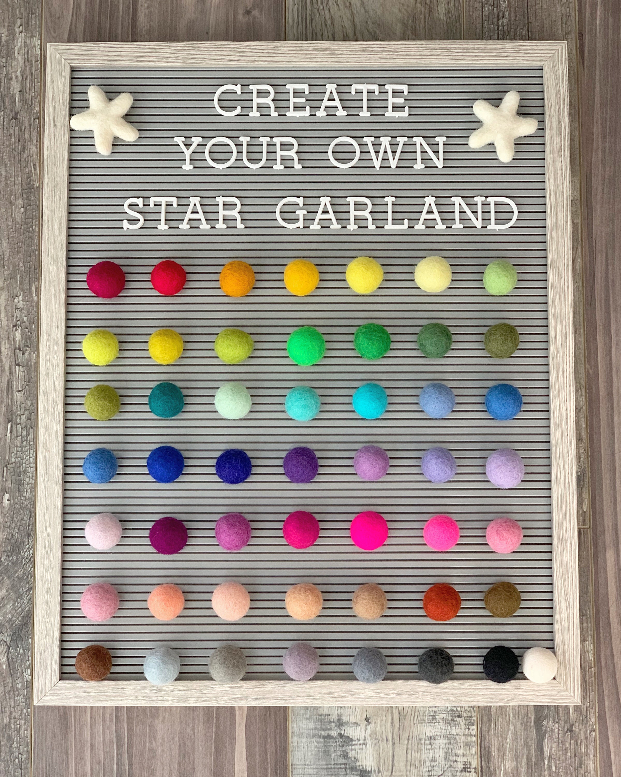 Star Felt Garland, Wool, Cotton + AZO-free dyes