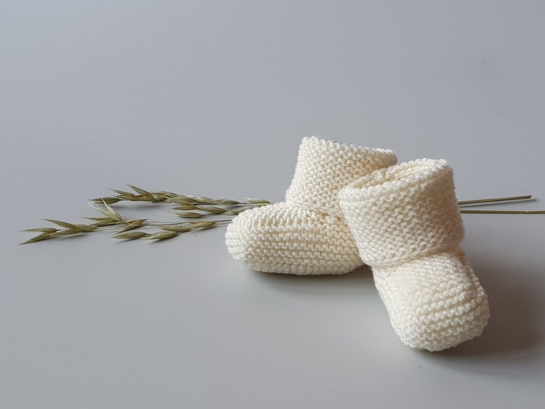 Children slippers in off white color - nice addition to any baby or toddler wardrobe. Perfect gift for new parents.