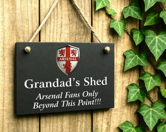 Personalised Football Fan Slate Sign – Man Cave Shed Decor