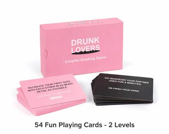 Juego de beber para parejas para una cita romántica / Divertido juego romántico para parejas / Juego de fiesta para adultos / Regalo de aniversario y San Valentín