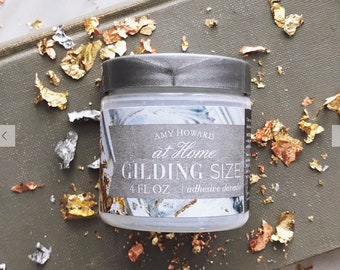 Gilding Size Adhesive: Easy Application - Metal Leaf Glue for Furniture