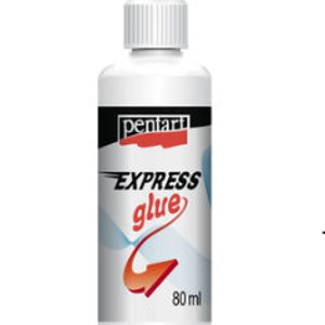 Pentart Express Glue |  80ml | Fast-Drying, Strong Bond Adhesive for Paper, MDF & Birch | Water-Based, Dries Clear, Non-Toxic Craft Glue