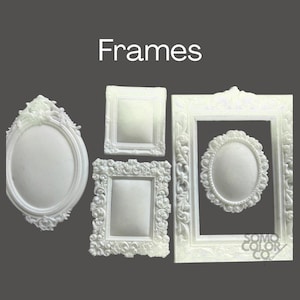 Ornate Resin Appliques: IOD Frames Paintable, Sandable Vintage Embellishments