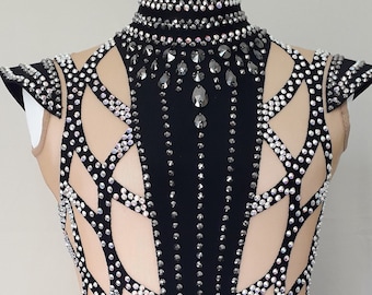 Rhythmic gymnastic leotard, Rhythmic gymnastics leotards, Acrobatic  leotard, Figure skating dress, Fitness.