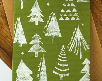 Nachhaltige Weihnachtskarte "Oh Tannenbaum"